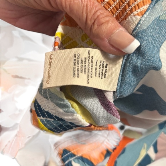 Soft Surroundings Kara Floral Midi Tiered Tropical Flowy Abstract Skirt Sz Med - Picture 11 of 12